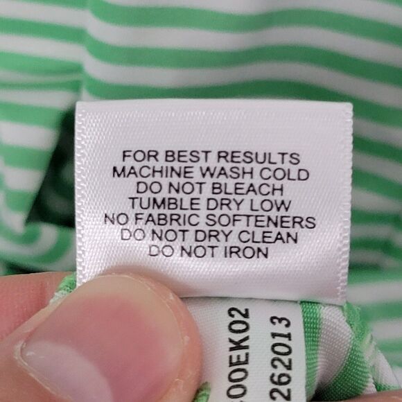 PETER MILLAR Summer Comfort Green Striped Short Sleeve Polo Shirt SIZE LARGE - Picture 13 of 14